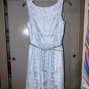 Blue lace dress